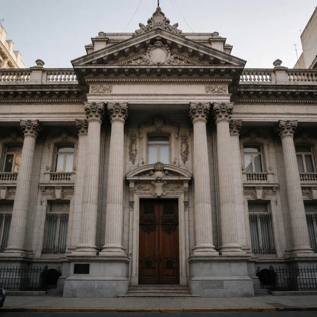 Fachada de edificio institucional en Buenos Aires