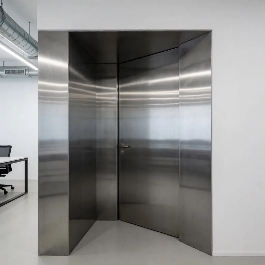 Puerta de seguridad en oficina corporativa