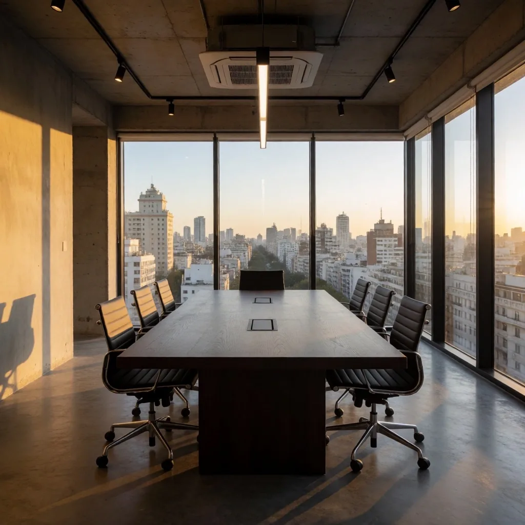 Interior de oficina de consultoría legal en Buenos Aires